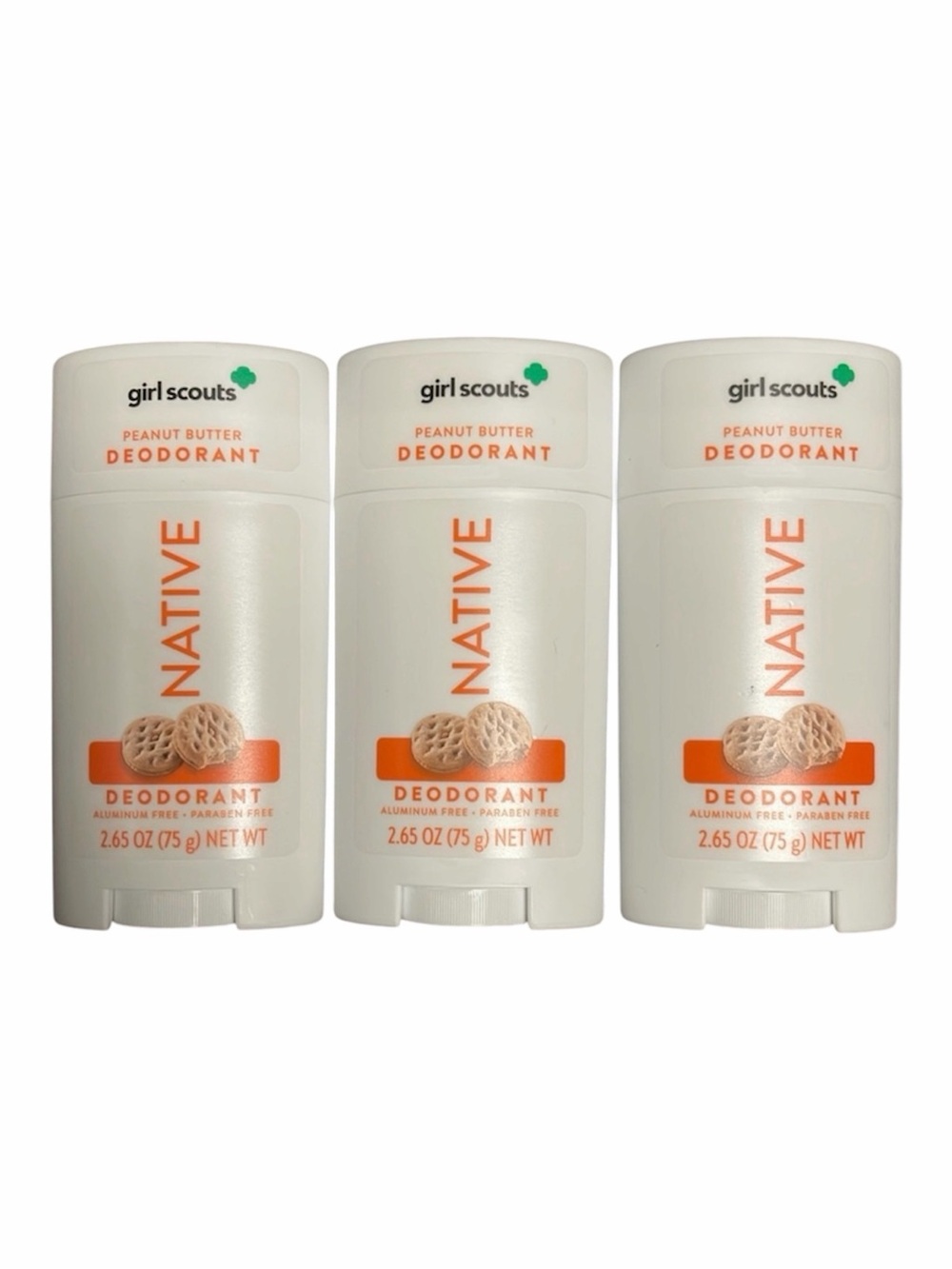 3 Pack Native Deodorant Stick Aluminum Free Limited Edition Girl Scout Cookies